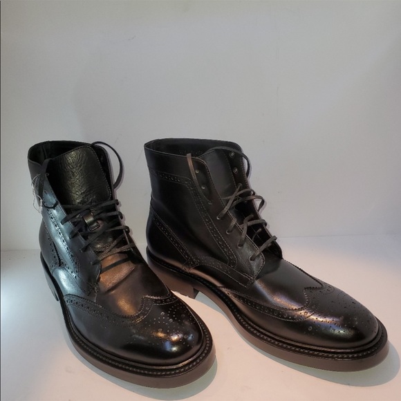 🎉HP🎉 NWT Saint Laurent Paris Black Leather Army/Combat Boots size 42 - Picture 6 of 17